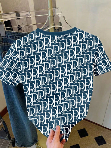 Women's Casual Letter Print Round Neck Loose T-Shirt