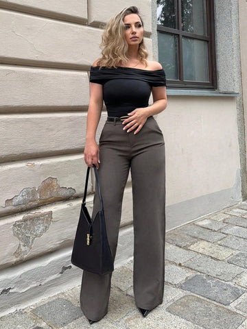 Money Wide Leg Suit Pants
