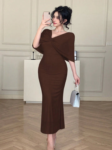 DAZY Women's Elegant Summer Sheer Mesh Dress Prom Dress