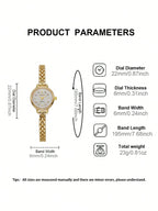 1 New Fashion Golden Bracelet Women's Watch