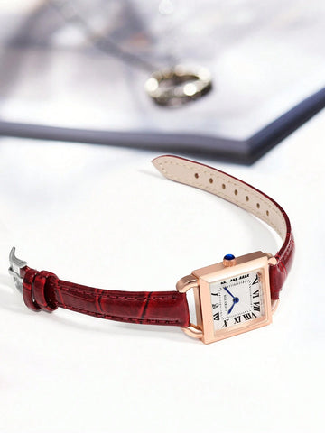 Rectangle Pointer Quartz Watch