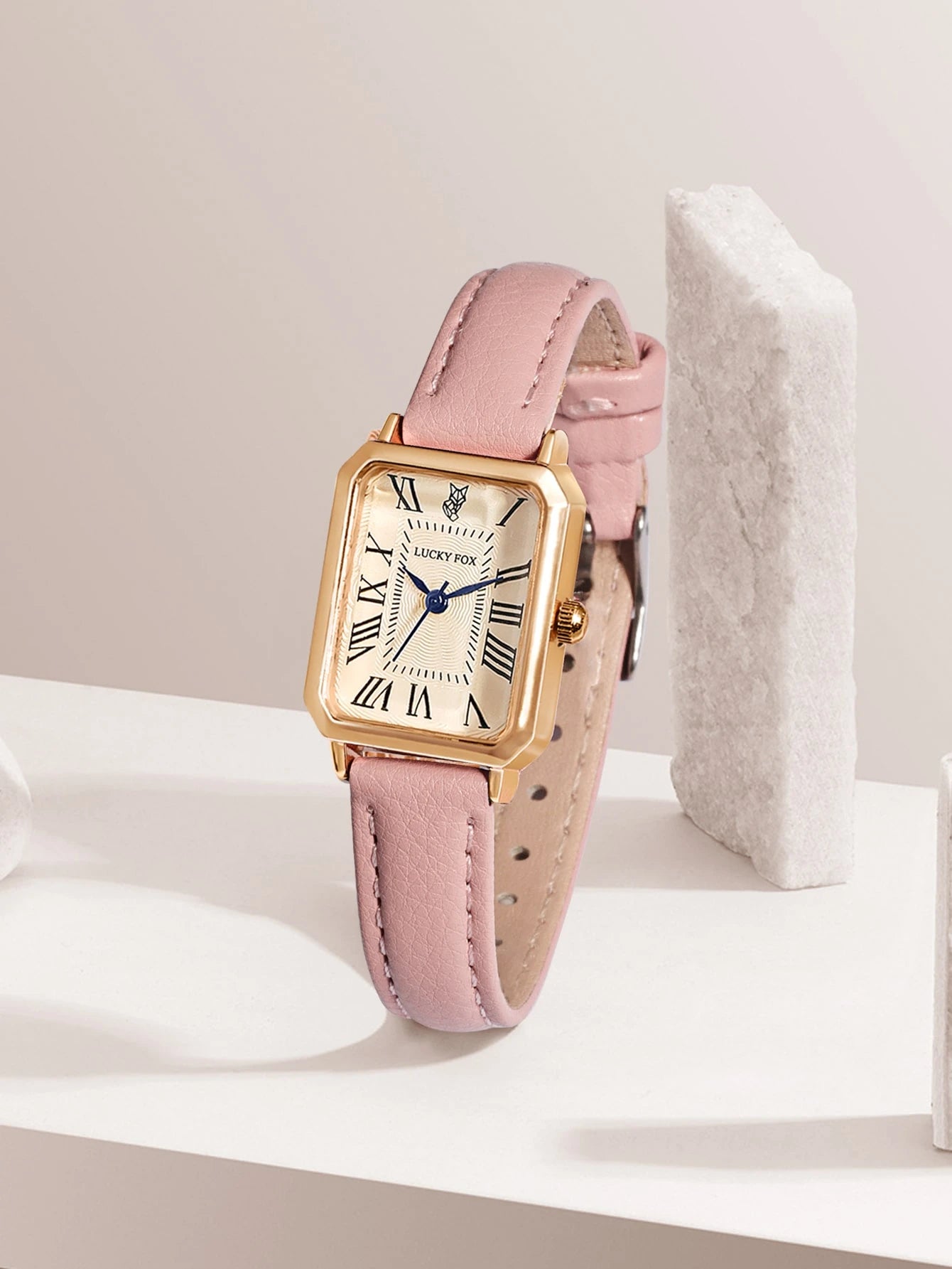 Rectangle Pointer Quartz Watch