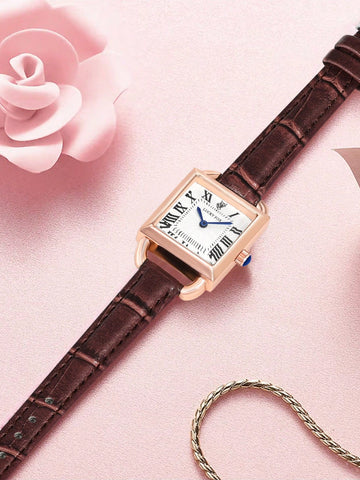 Rectangle Pointer Quartz Watch