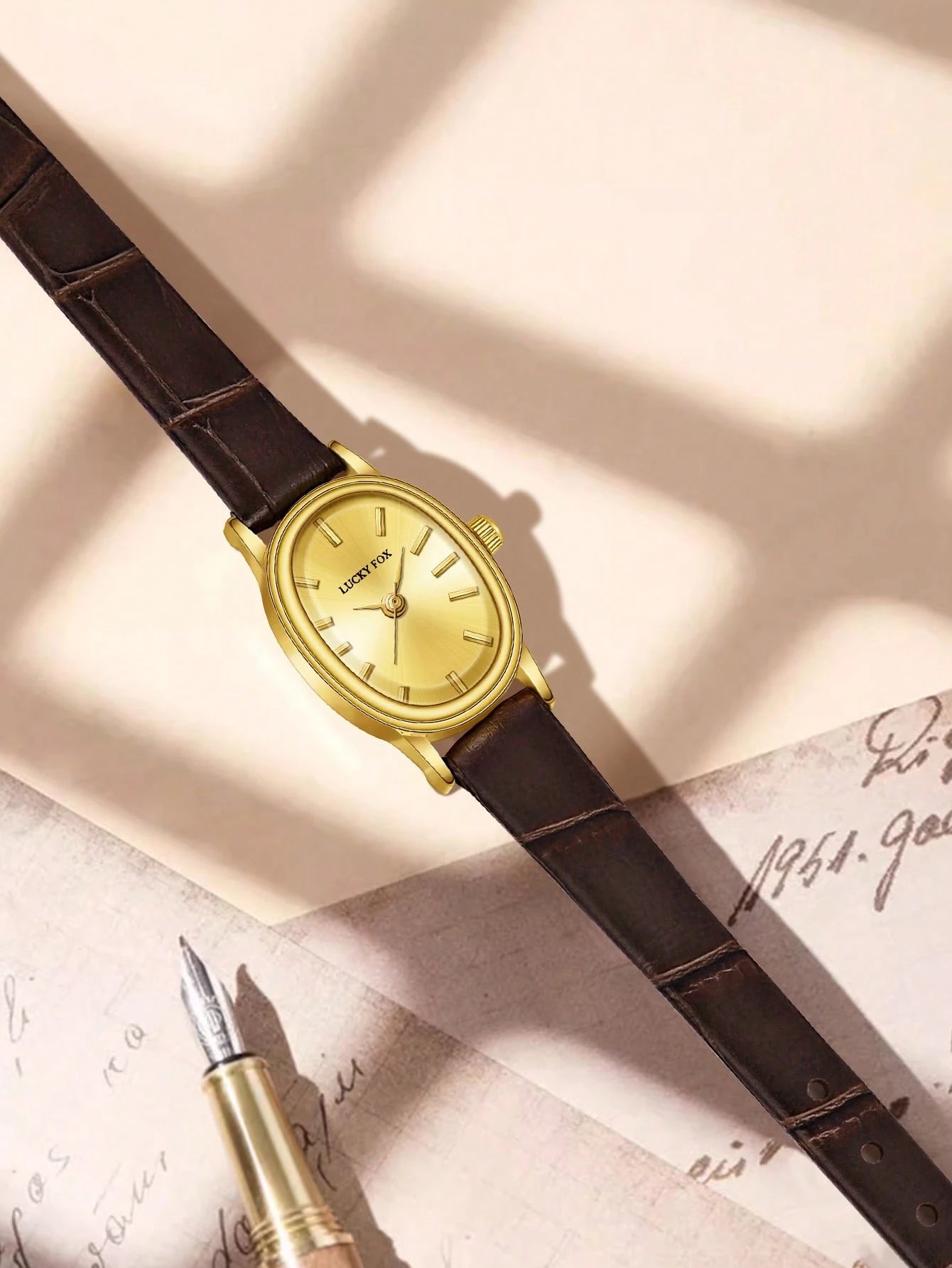 Rectangle Pointer Quartz Watch