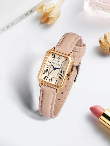 Rectangle Pointer Quartz Watch