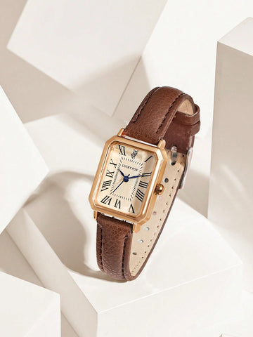 Rectangle Pointer Quartz Watch