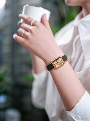 Rectangle Pointer Quartz Watch