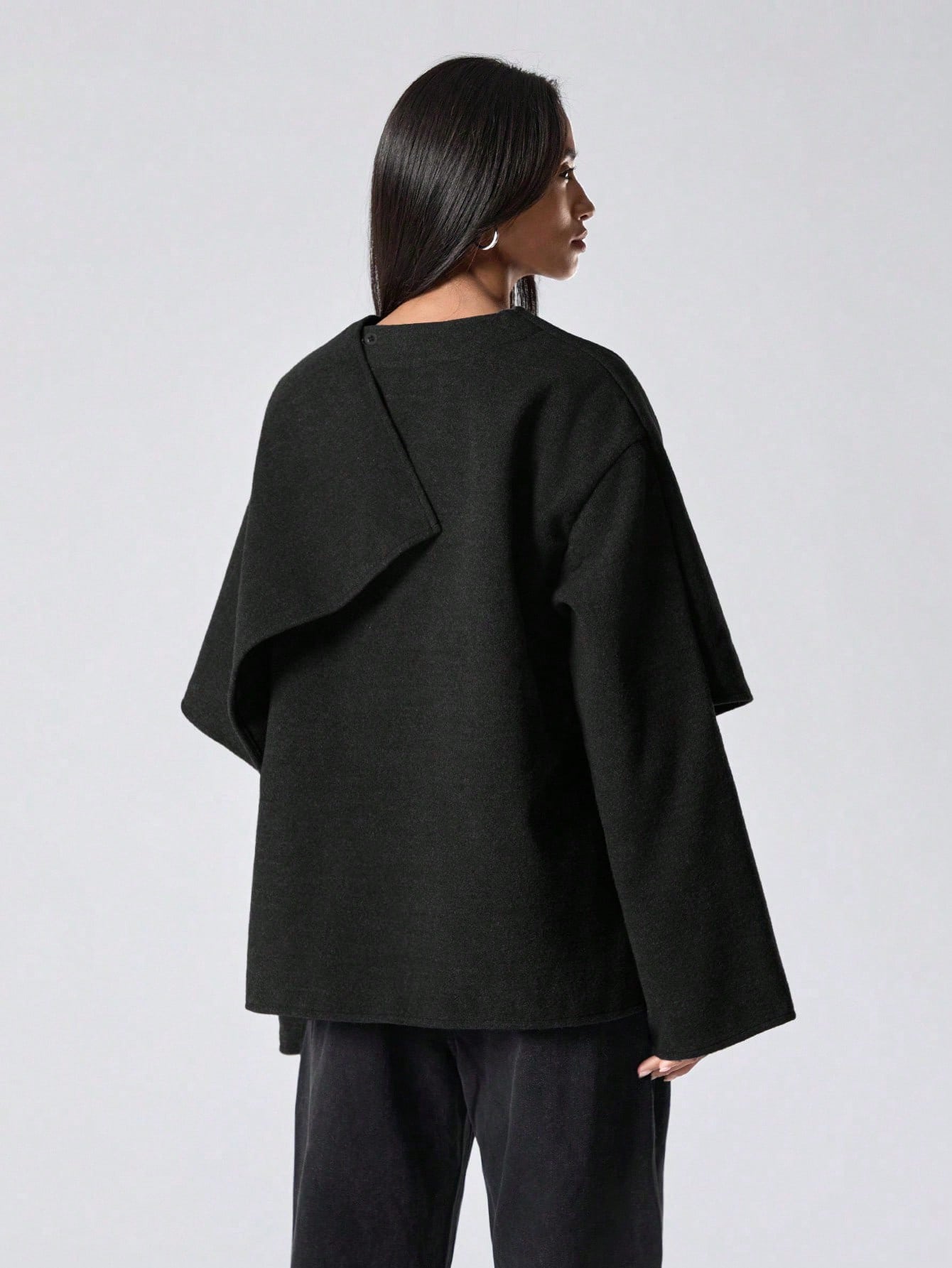 LYSMO Simple Fashionable Casual Cloak shein