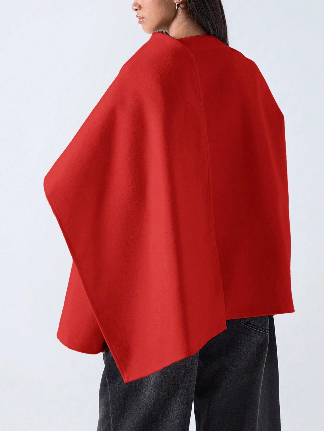 LYSMO Simple Fashionable Casual Cloak shein