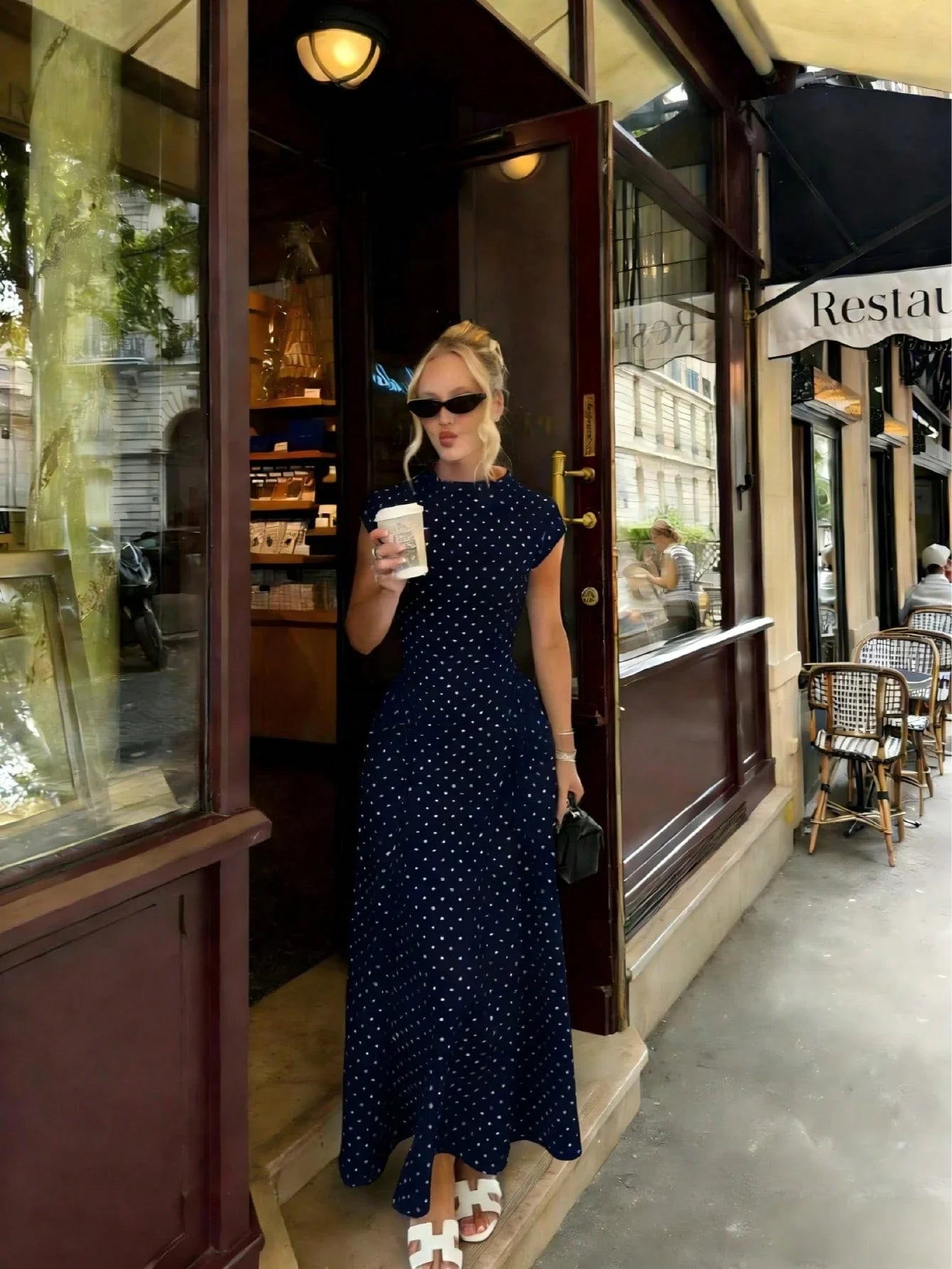 All-Over Print Patchwork Casual Party Elegant Loose Dress shein