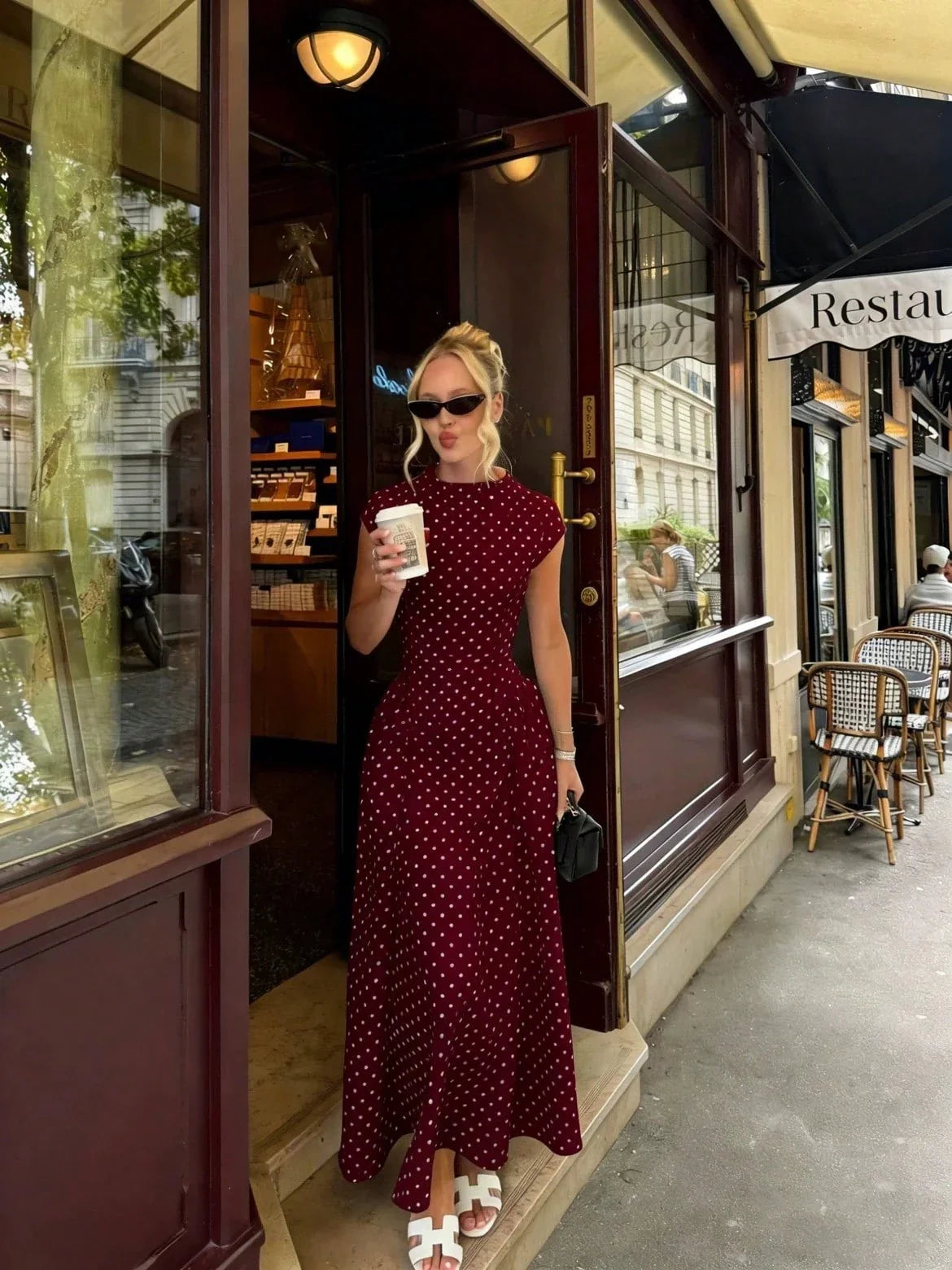 All-Over Print Patchwork Casual Party Elegant Loose Dress shein
