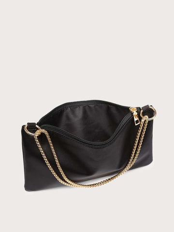 Lightweight,Business Casual Satin Ring Linked Square Bag shein