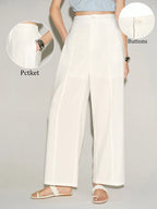 Minimalist Office Straight Leg Pants