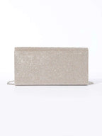 Luxury, Shiny Mini Neon Ruched Panel Flap Chain Glitter Square Bag shein