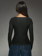 MISSGUIDED Butterfly Print Long Sleeve Mesh Top shein
