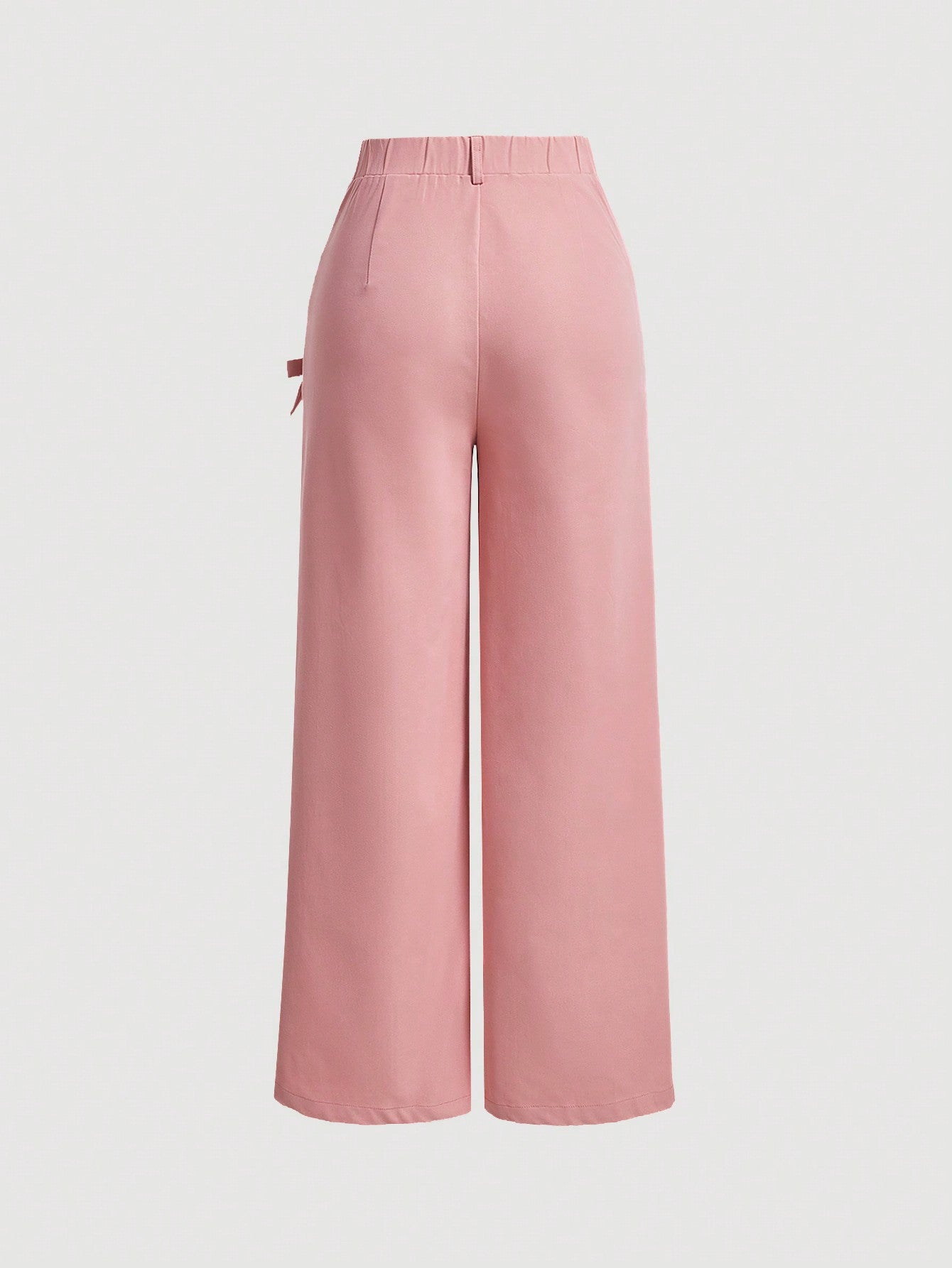 MOD Bow Front Wide Leg Pants shein