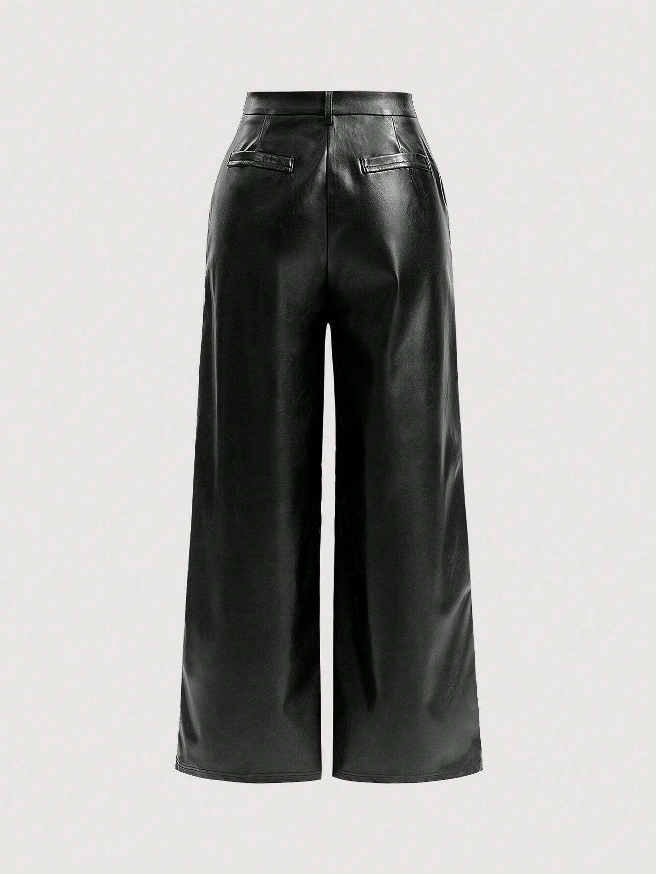 MOD Solid Wide Leg Pants shein