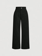 MOD Women'S Solid Color Corduroy Long Pants shein