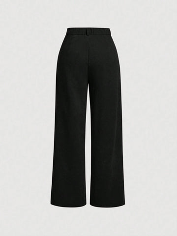 MOD Women'S Solid Color Corduroy Long Pants shein