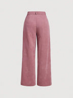 MOD Women'S Solid Color Corduroy Long Pants shein