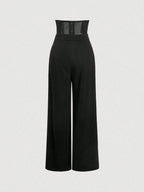 MOD Women's High Waist Wide Leg Long Pants shein