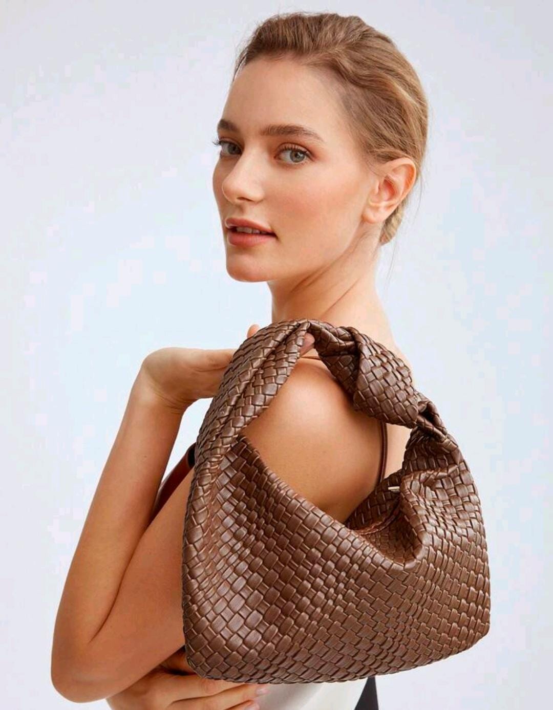 MOTF PREMIUM BOW DECOR VINTAGE RETRO WOMEN'S SIMPLE & FASHIONABLE MULTIFUNCTIONAL SHOULDER BAG shein