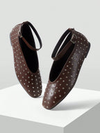 MOTF PREMIUM FASHION STUDDED FLAT SLIP-ON SPRING SHOES shein
