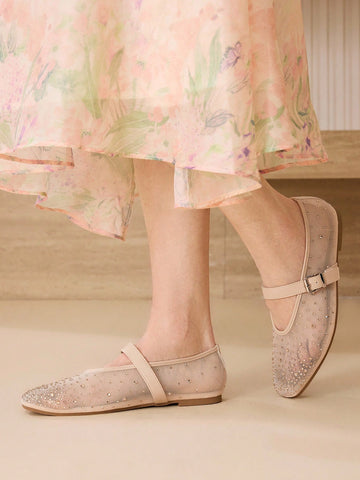 MOTF PREMIUM WOMEN'S LASER HOLLOW SQUARE TOE FLAT SLIP-ON SHOES