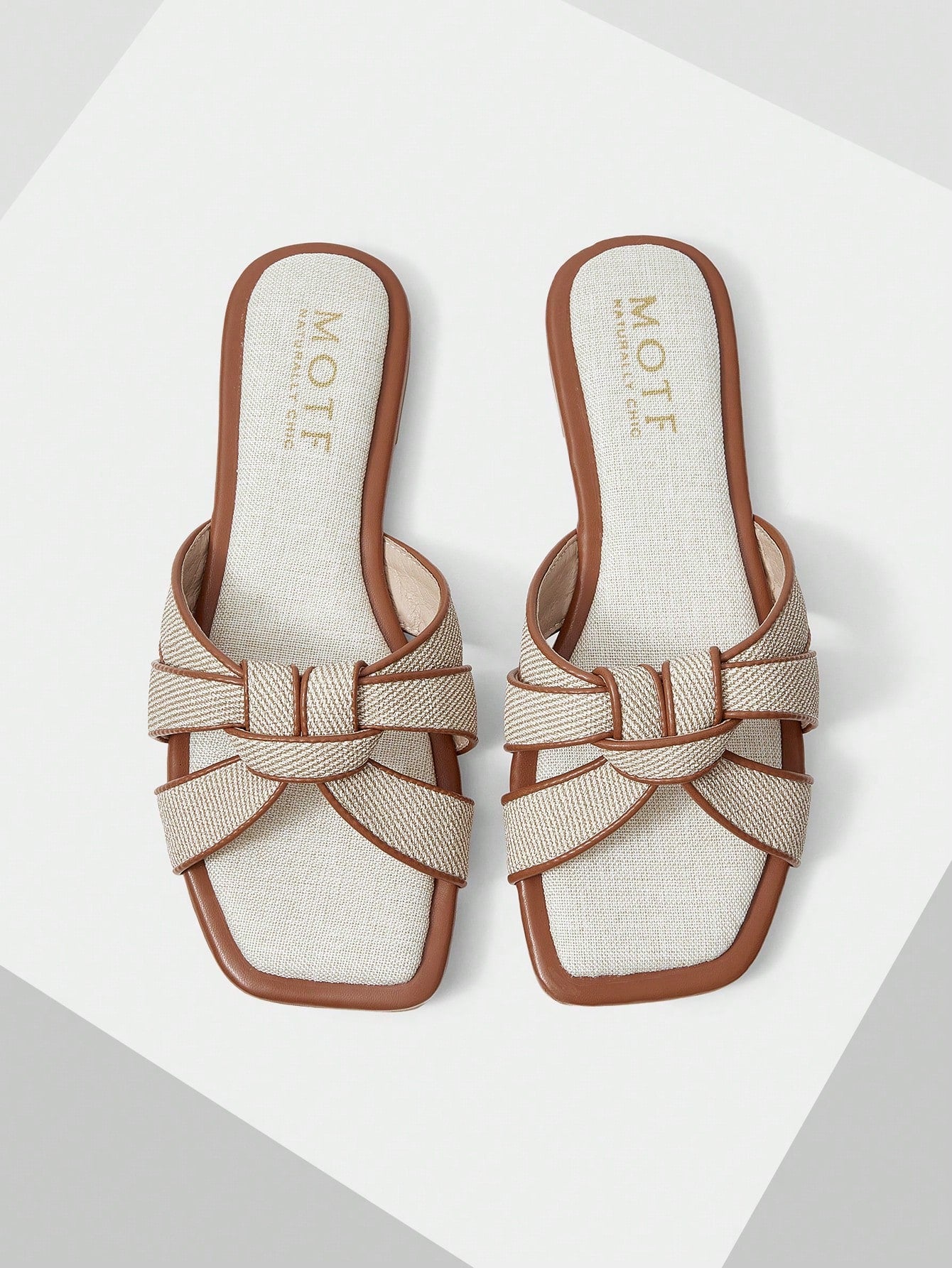 MOTF PREMIUM SQUARE-TOE SIMPLE AND COMFORTABLE WOMEN FLAT SANDALS