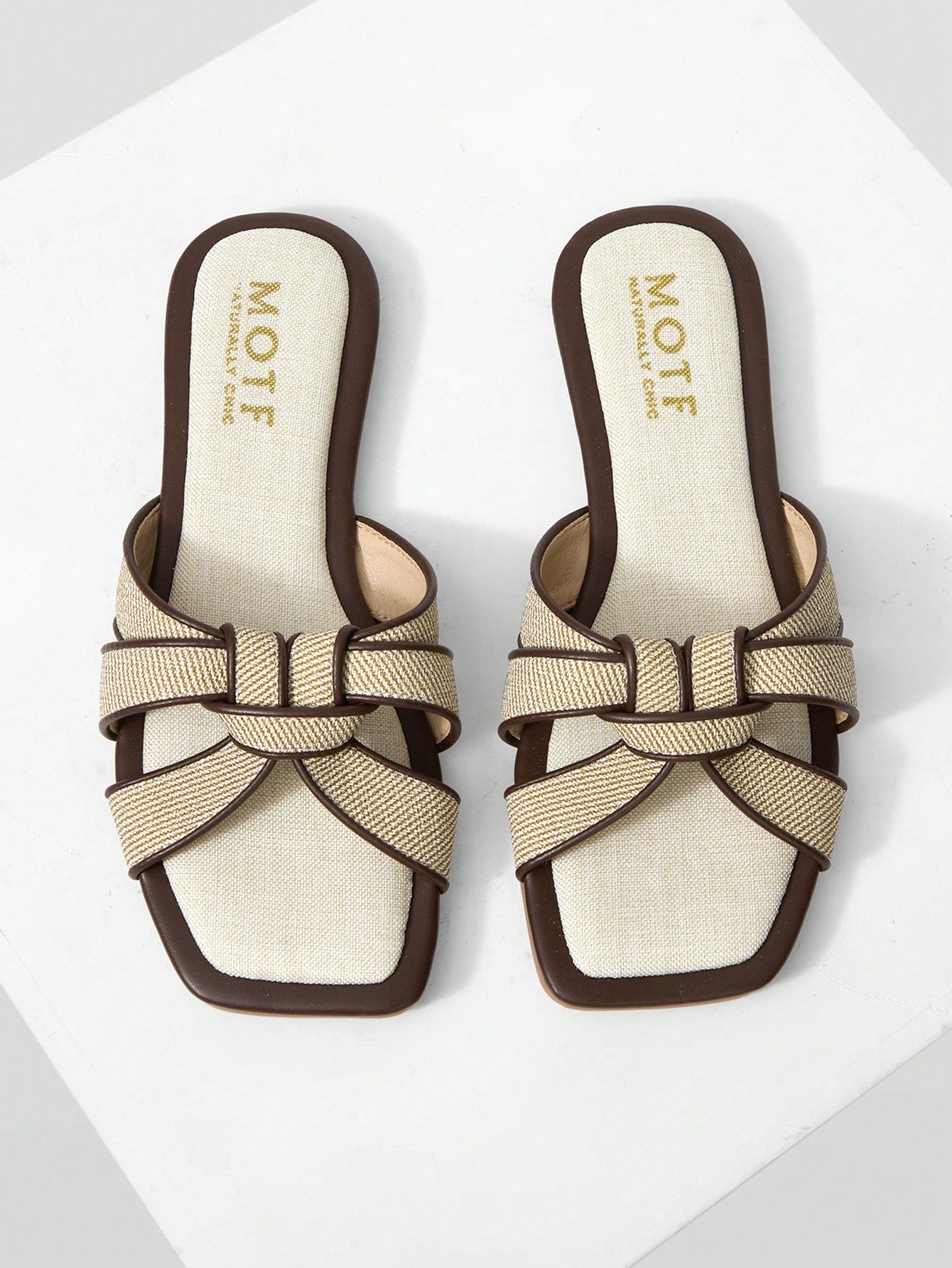 MOTF PREMIUM SQUARE-TOE SIMPLE AND COMFORTABLE WOMEN FLAT SANDALS