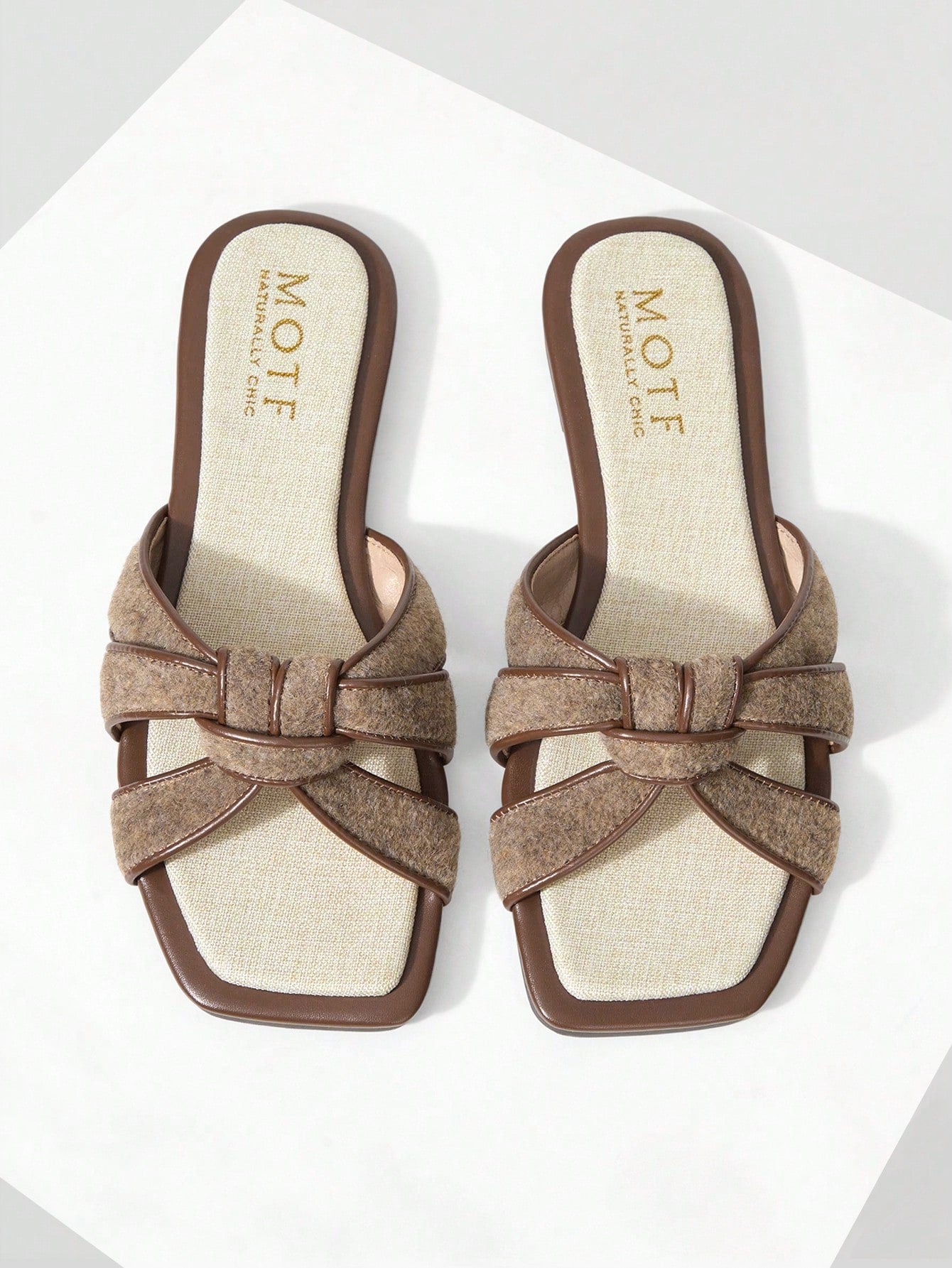 MOTF PREMIUM SQUARE-TOE SIMPLE AND COMFORTABLE WOMEN FLAT SANDALS