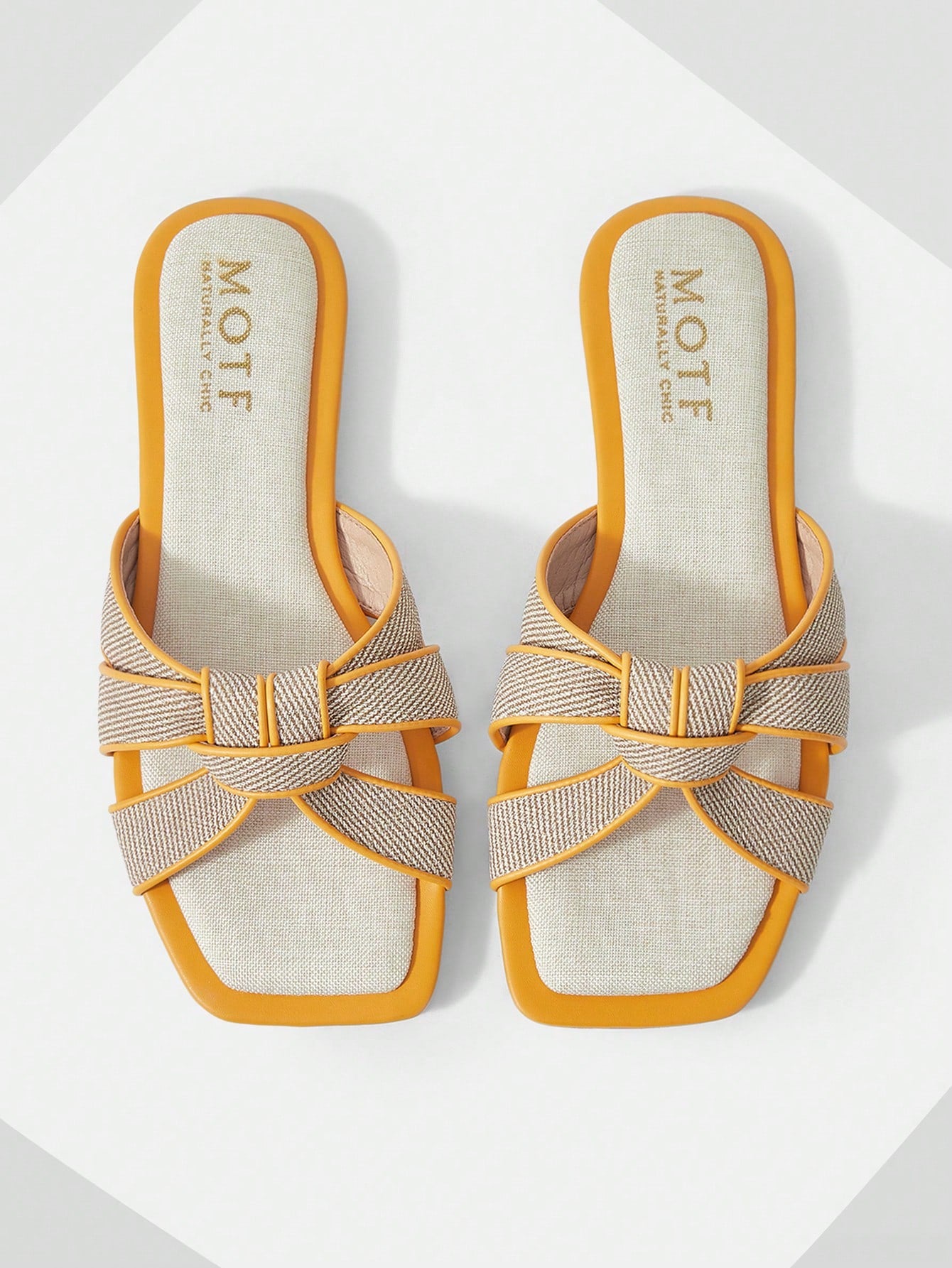 MOTF PREMIUM SQUARE-TOE SIMPLE AND COMFORTABLE WOMEN FLAT SANDALS