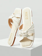 MOTF PREMIUM SQUARE-TOE SIMPLE AND COMFORTABLE WOMEN FLAT SANDALS