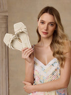 MOTF PREMIUM SQUARE-TOE SIMPLE AND COMFORTABLE WOMEN FLAT SANDALS