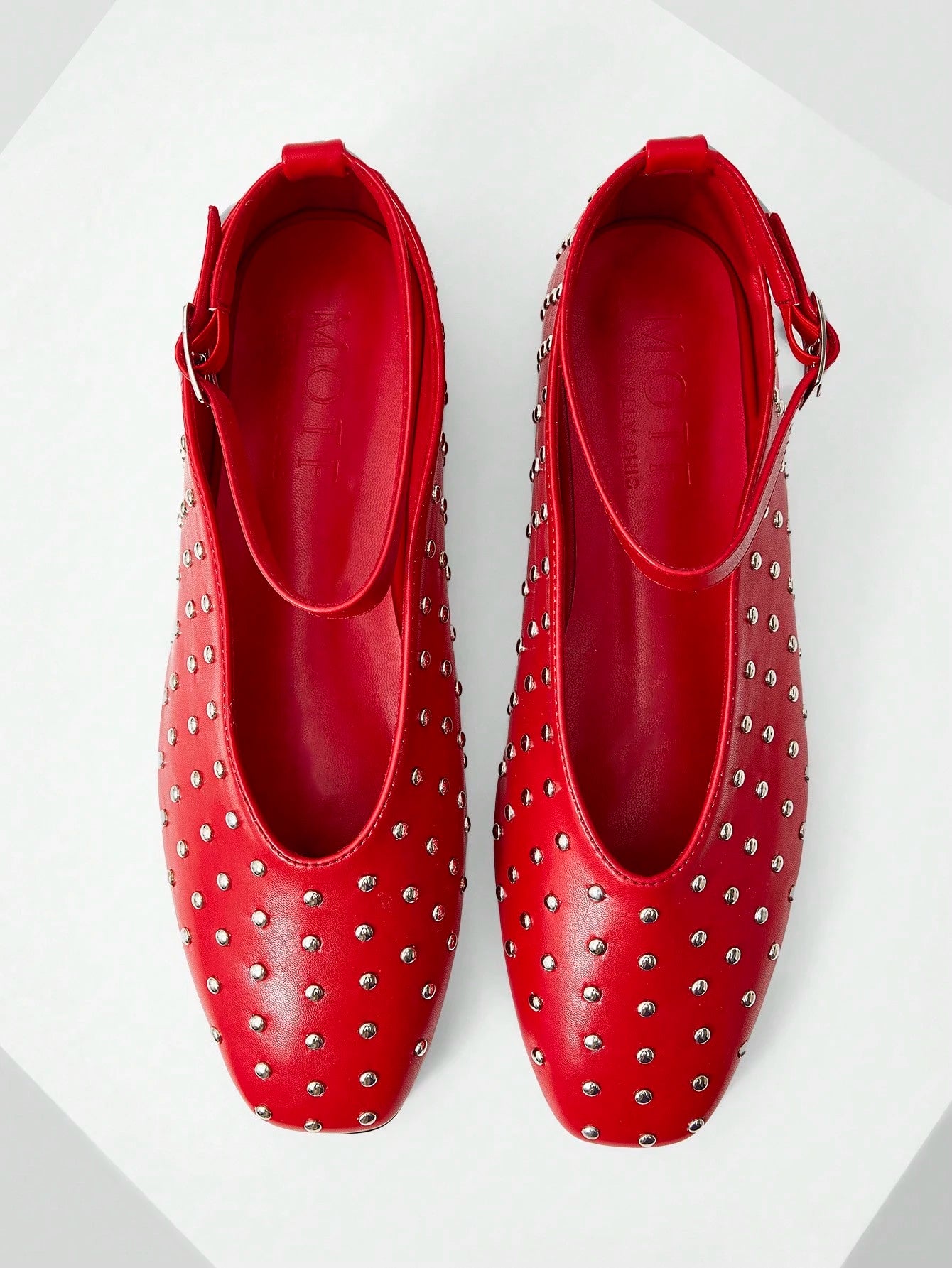 MOTF PREMIUM FASHION STUDDED FLAT SLIP-ON SPRING SHOES