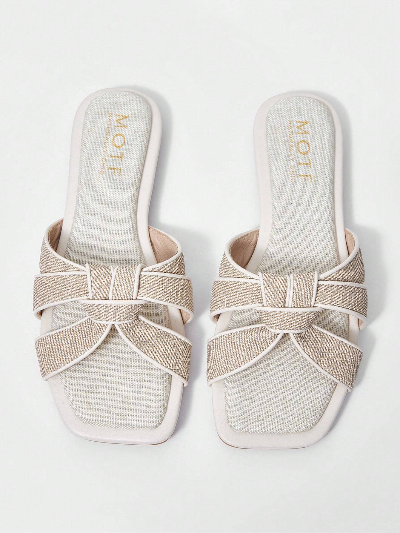 MOTF PREMIUM SQUARE-TOE SIMPLE AND COMFORTABLE WOMEN FLAT SANDALS