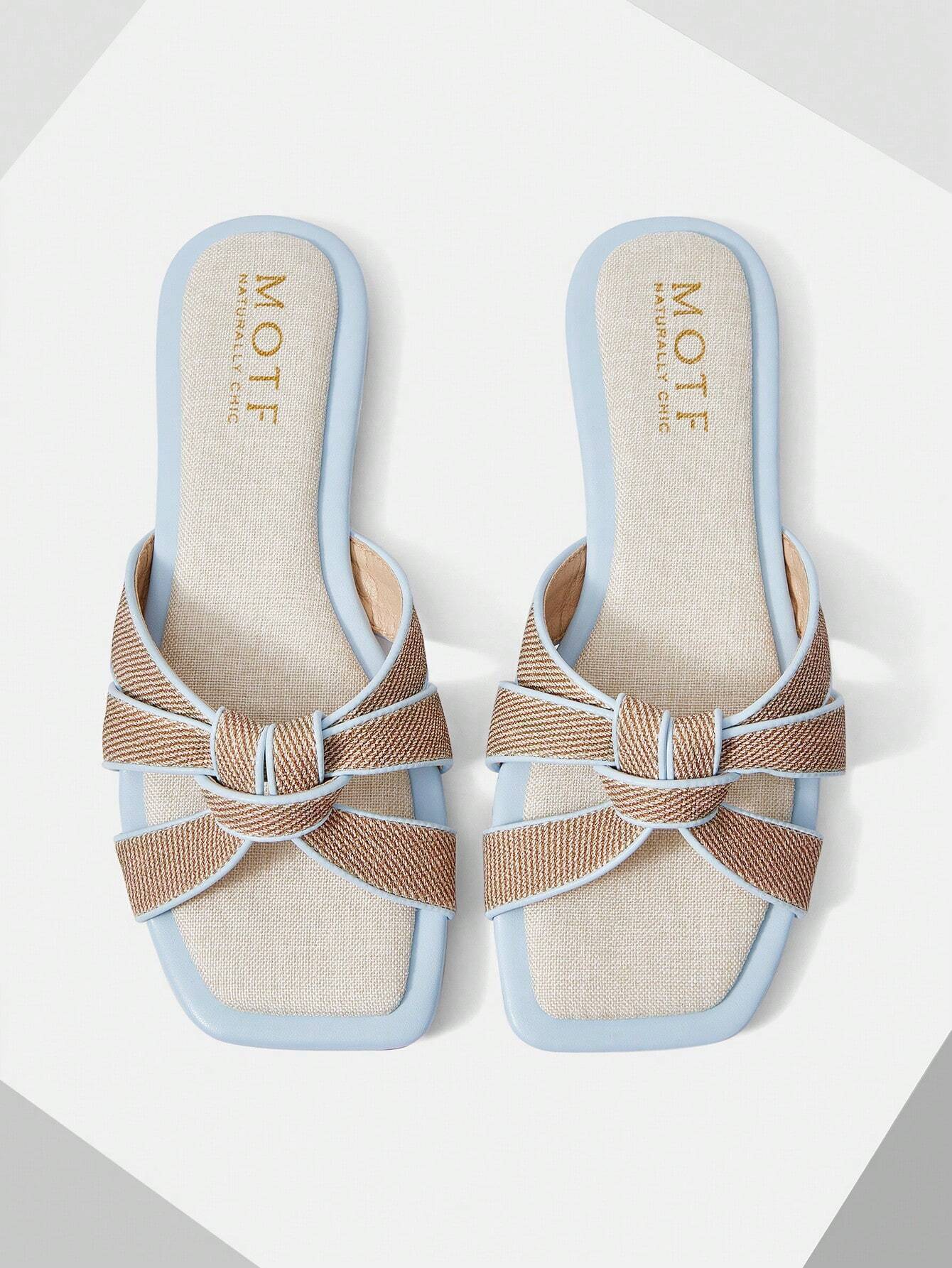 MOTF PREMIUM SQUARE-TOE SIMPLE AND COMFORTABLE WOMEN FLAT SANDALS