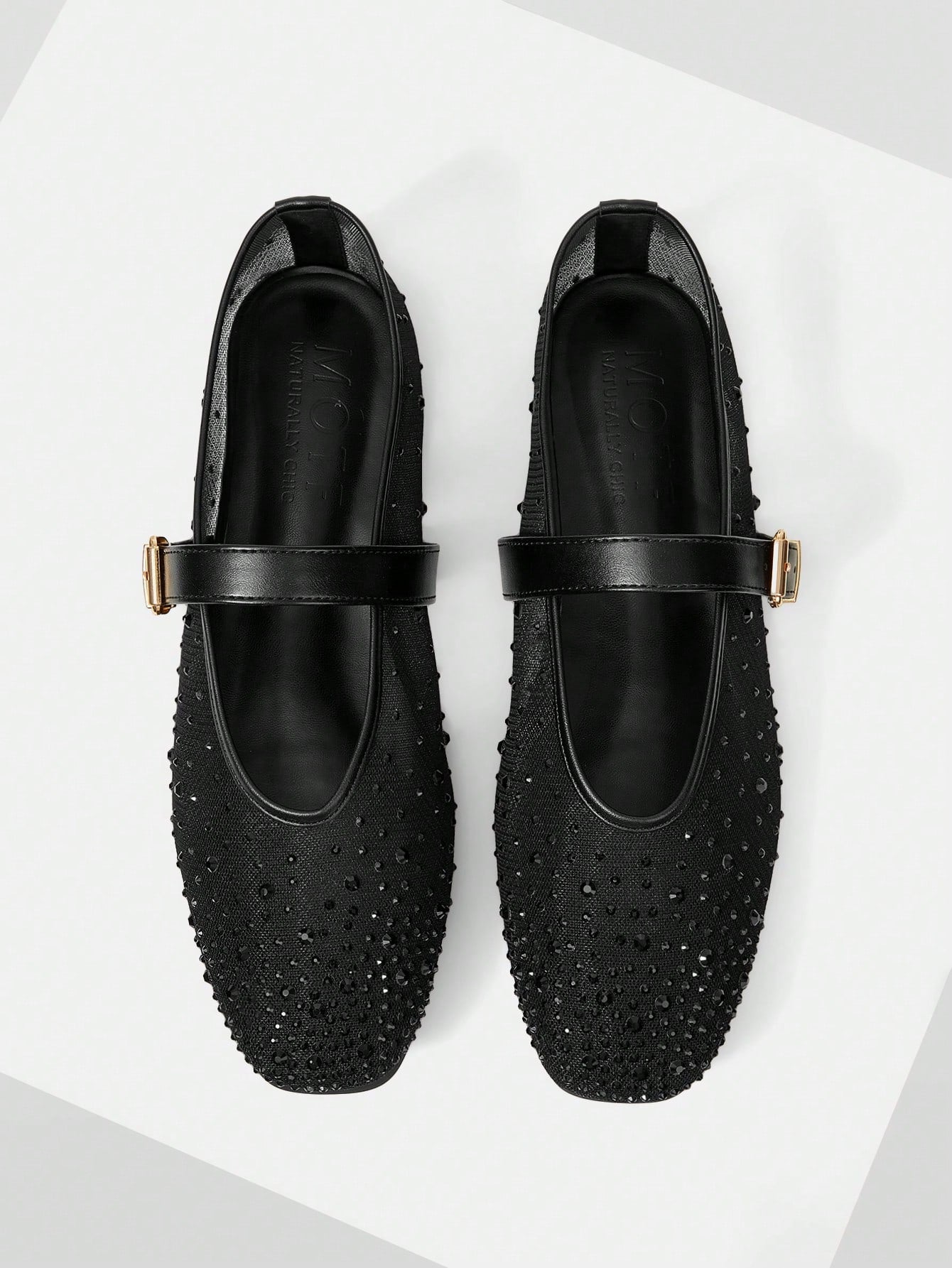 MOTF PREMIUM WOMEN'S LASER HOLLOW SQUARE TOE FLAT SLIP-ON SHOES