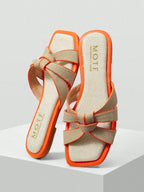 MOTF PREMIUM SQUARE-TOE SIMPLE AND COMFORTABLE WOMEN FLAT SANDALS