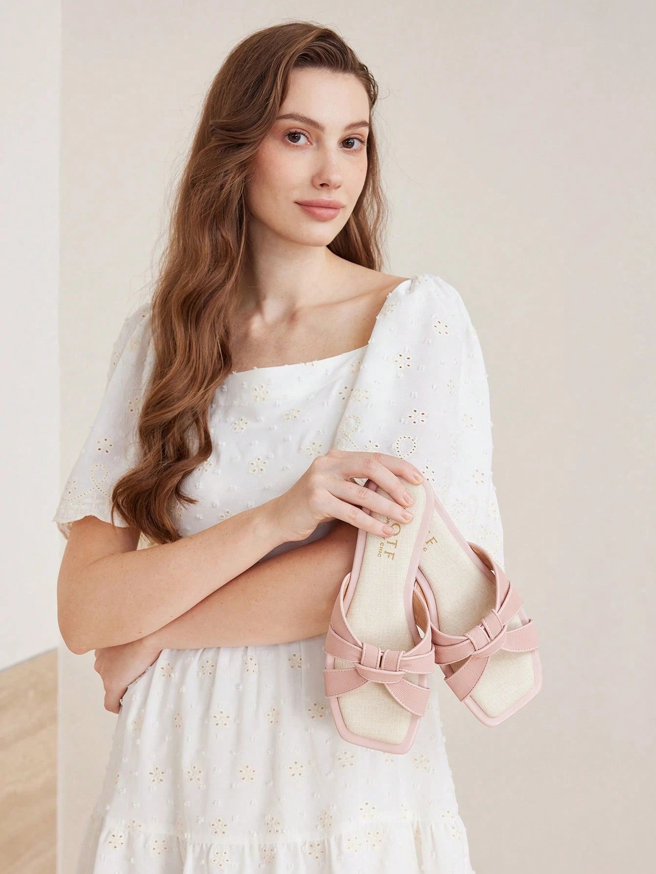 MOTF PREMIUM SQUARE-TOE SIMPLE AND COMFORTABLE WOMEN FLAT SANDALS