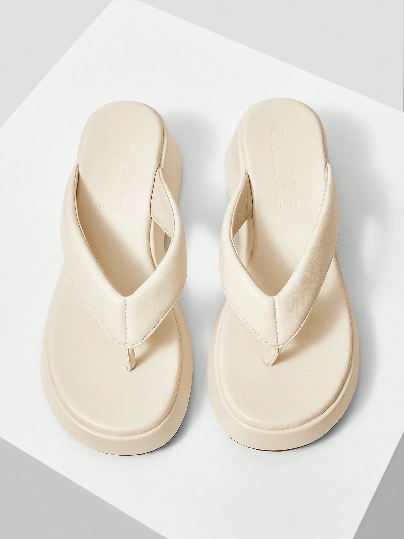 MOTF PREMIUM WOMEN'S SLIP-ON WEDGE HEEL PLATFORM SANDALS shein