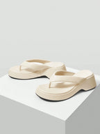 MOTF PREMIUM WOMEN'S SLIP-ON WEDGE HEEL PLATFORM SANDALS shein