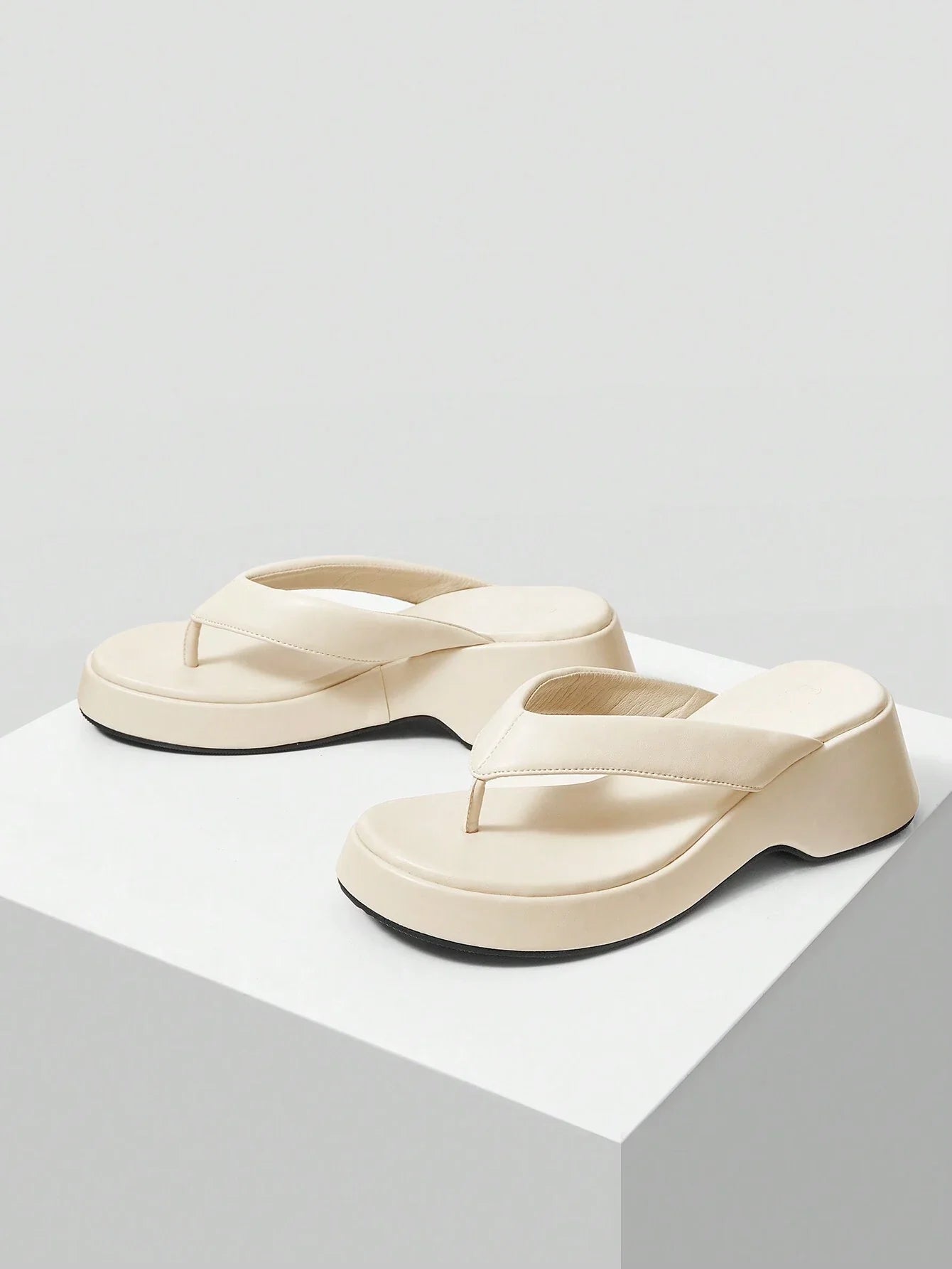 MOTF PREMIUM WOMEN'S SLIP-ON WEDGE HEEL PLATFORM SANDALS shein