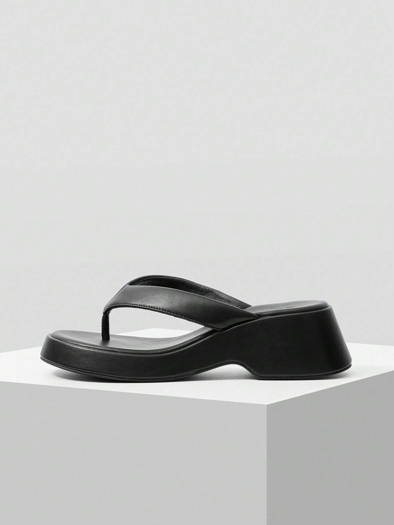 MOTF PREMIUM WOMEN'S SLIP-ON WEDGE HEEL PLATFORM SANDALS shein