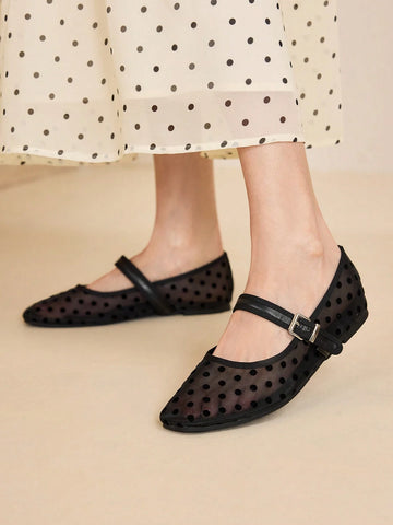 MOTF PREMIUM WOMEN'S LASER HOLLOW SQUARE TOE FLAT SLIP-ON SHOES