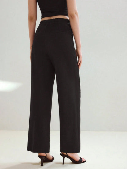 MOTF STUDIO CONTRAST BINDING PRESS CREASE SUIT PANTS