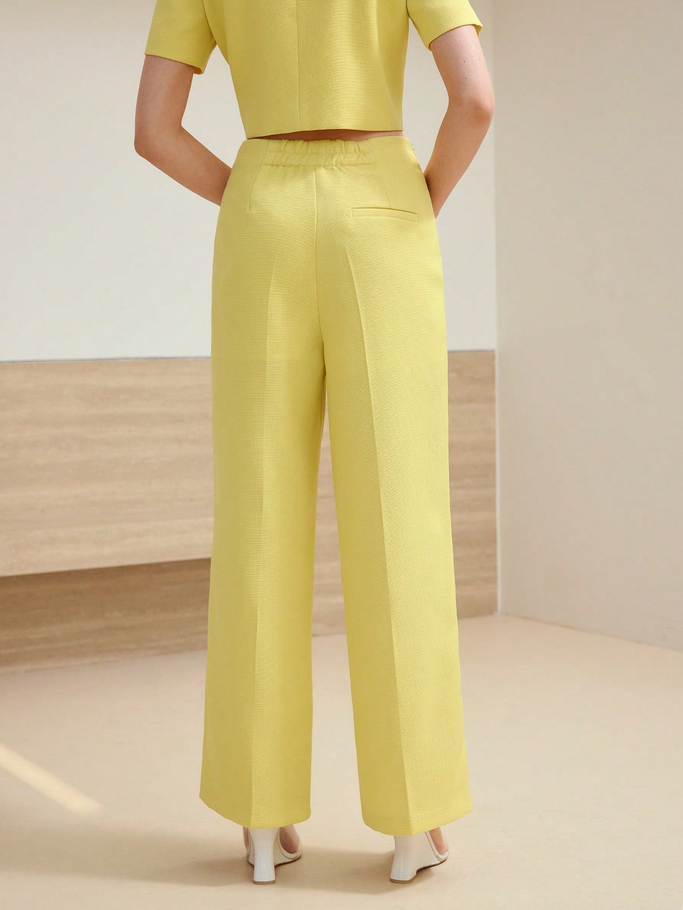 MOTF STUDIO CONTRAST BINDING PRESS CREASE SUIT PANTS