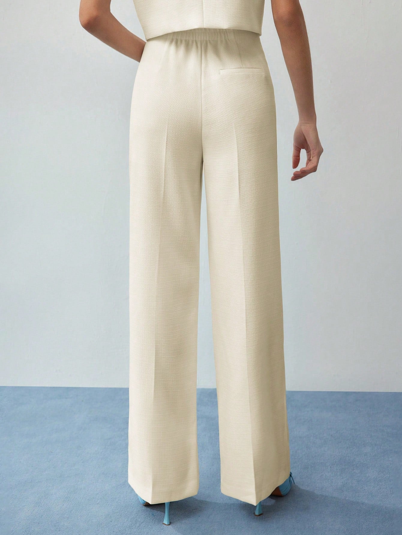 MOTF STUDIO CONTRAST BINDING PRESS CREASE SUIT PANTS