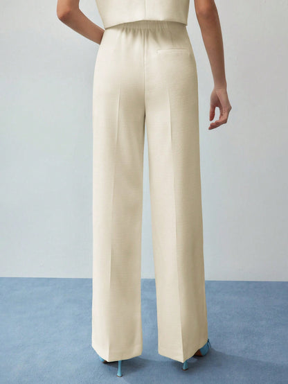 MOTF STUDIO CONTRAST BINDING PRESS CREASE SUIT PANTS