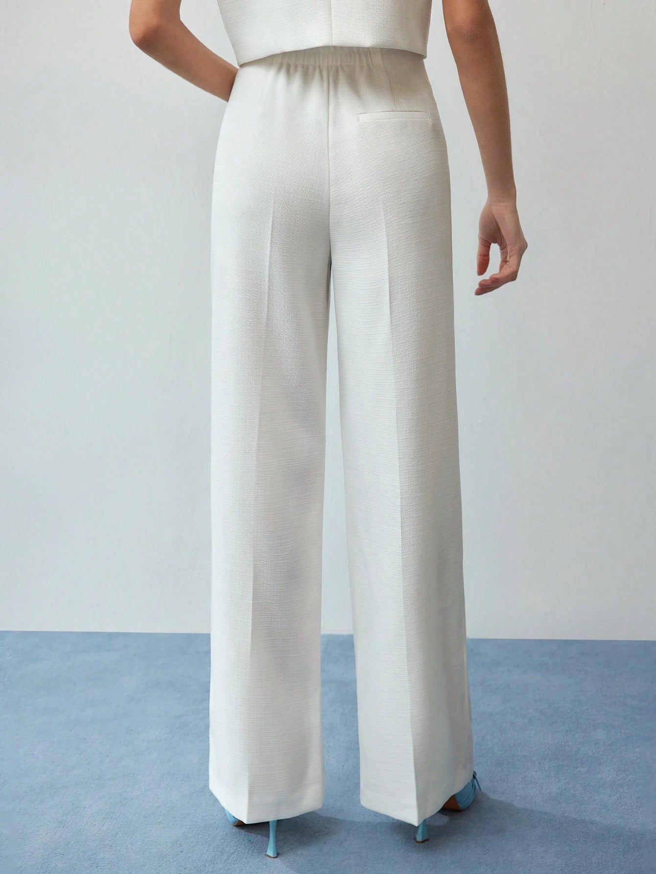 MOTF STUDIO CONTRAST BINDING PRESS CREASE SUIT PANTS